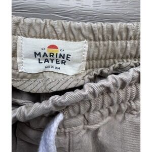 Marine Layer Pants Mens Medium Khaki Tan Saturday Slim Fit Organic Blend Cotton